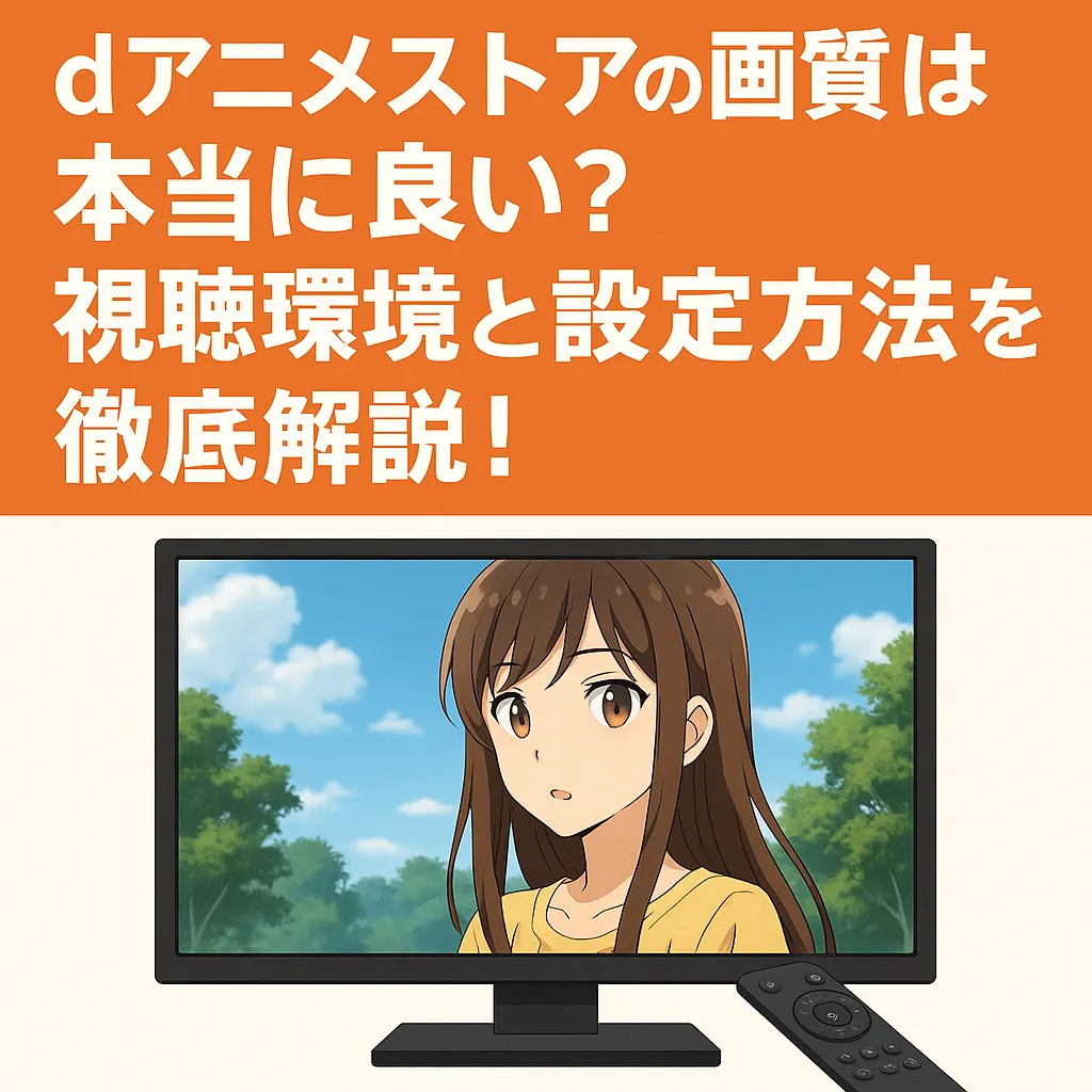 dアニメストアの画質は本当に良い？視聴環境と設定方法を徹底解説！